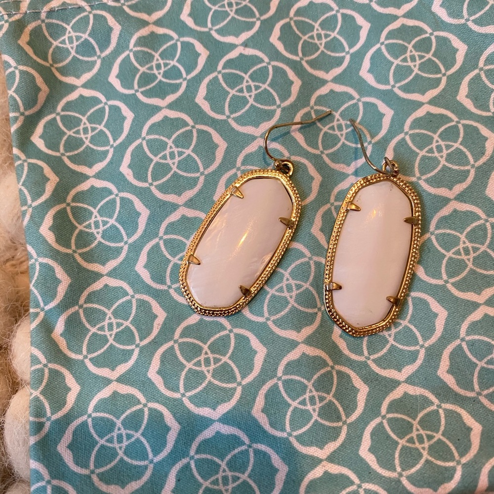Kendra Scott White Geode Earrings
